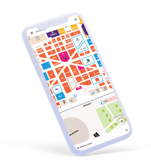 mobile with open Wemap pinpoint